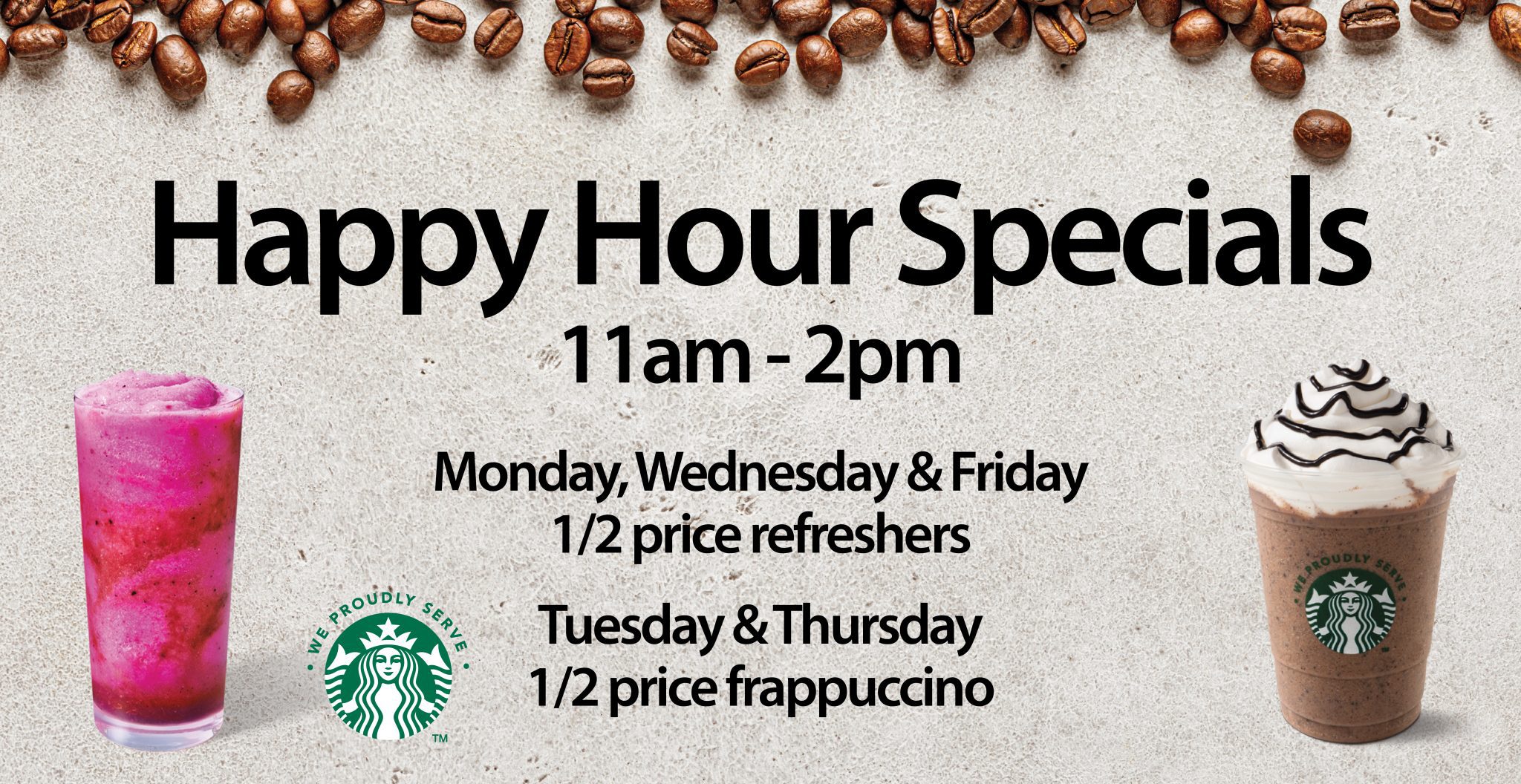 New Starbucks Happy Hour Specials at Infirmary One Spirit Blog